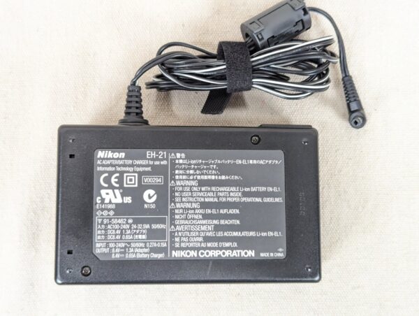 Nikon EH-21 AC Adapter Battery Charger for EN-EL1 Li-ion Batteries Power Cord