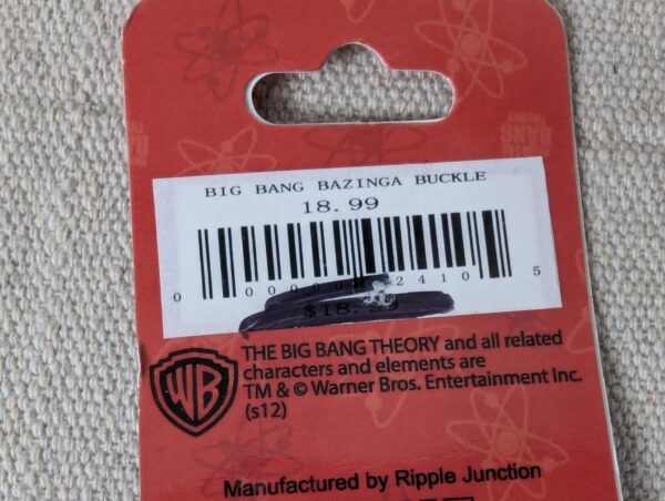 Bazinga! The Big Bang Theory Ripple Junction Belt Buckle 2012 New In Packaging