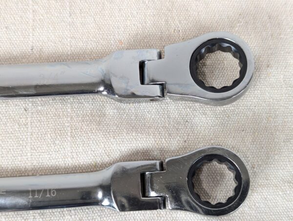 Stark Elite 7-Piece SAE Flex-Head Ratcheting Wrench Set Model 18704 New Condi...