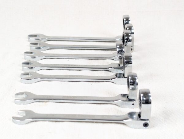 Stark Elite 7-Piece SAE Flex-Head Ratcheting Wrench Set Model 18704 New Condi...