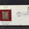 10-313.jpg 1998 Postal Commemorative Society First Day Cover 22kt Gold Plated Yellow Poplar