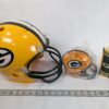 Green Bay Packers Fan Gear Lot Riddell Mini Helmet Snack Bowl Cup Collectible