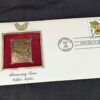 10-314.jpg 1998 Postal Commemorative Society First Day Cover 22kt Gold Plated Yellow Poplar