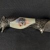 Decorative Fantasy Knife Wolf Head Pommel American Flag Art Display Piece 440...