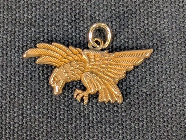 Vintage Oyer Eagle Charm Pendant 1/10 10K Gold Filled Jewelry 1 Inch Wide