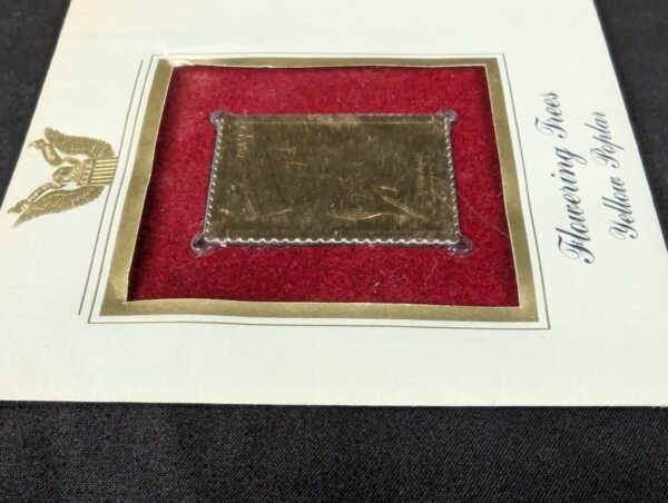 10-315.jpg 1998 Postal Commemorative Society First Day Cover 22kt Gold Plated Yellow Poplar