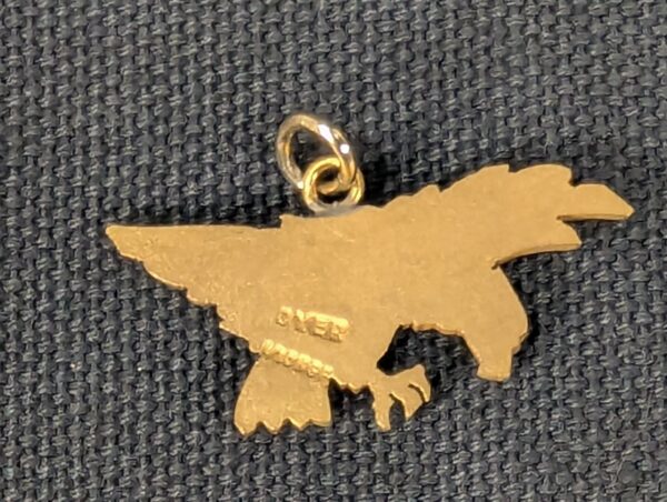 Vintage Oyer Eagle Charm Pendant 1/10 10K Gold Filled Jewelry 1 Inch Wide