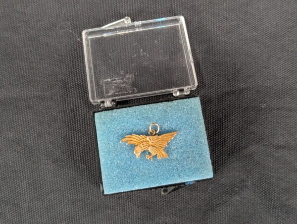 Vintage Oyer Eagle Charm Pendant 1/10 10K Gold Filled Jewelry 1 Inch Wide