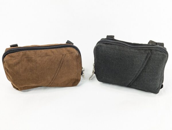 Tutts Pacs 'N Sacs Utag VTG Canvas Utility Pouches Set Brown Black YKK Zippers