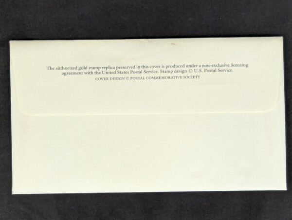 10-318.jpg 1998 Postal Commemorative Society First Day Cover 22kt Gold Plated Yellow Poplar