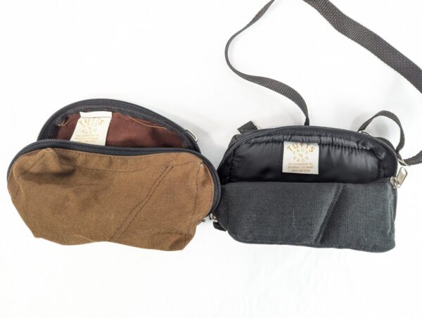 Tutts Pacs 'N Sacs Utag VTG Canvas Utility Pouches Set Brown Black YKK Zippers
