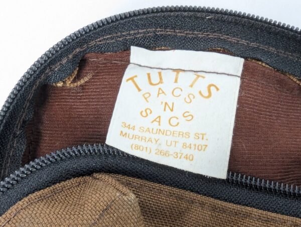Tutts Pacs 'N Sacs Utag VTG Canvas Utility Pouches Set Brown Black YKK Zippers