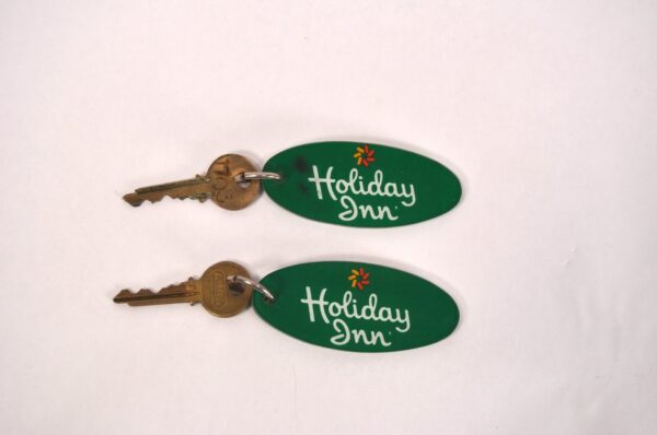 Vintage Hotel Key Collection Plastic Fobs Brass Keys Holiday Inn Lima Sheraton