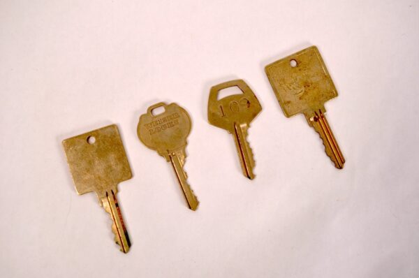 Vintage Hotel Key Collection Plastic Fobs Brass Keys Holiday Inn Lima Sheraton
