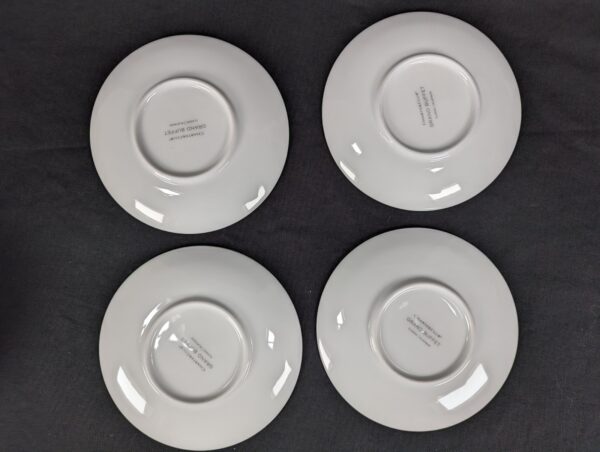 Charter Club Grand Buffet Saucers White Porcelain Platinum Rim Single Or Set