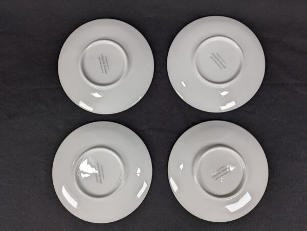 Charter Club Grand Buffet Saucers White Porcelain Platinum Rim Single Or Set