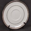 Charter Club Grand Buffet Saucers White Porcelain Platinum Rim Single Or Set