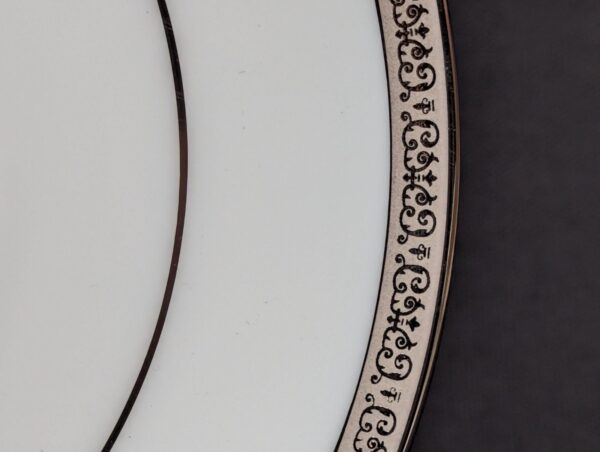 Charter Club Grand Buffet Saucers White Porcelain Platinum Rim Single Or Set
