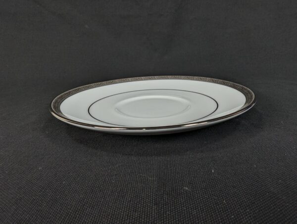 Charter Club Grand Buffet Saucers White Porcelain Platinum Rim Single Or Set