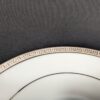 Charter Club Grand Buffet Saucers White Porcelain Platinum Rim Single Or Set