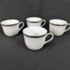 Charter Club Grand Buffet Teacups Platinum Pattern White Porcelain Single or Set