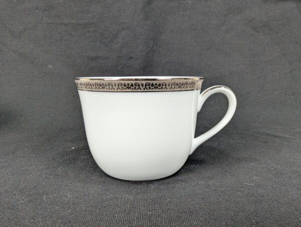 Charter Club Grand Buffet Teacups Platinum Pattern White Porcelain Single or Set