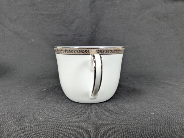 Charter Club Grand Buffet Teacups Platinum Pattern White Porcelain Single or Set