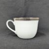 Charter Club Grand Buffet Teacups Platinum Pattern White Porcelain Single or Set