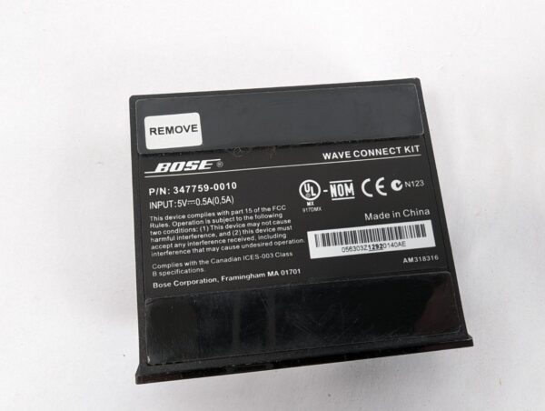 Bose Wave Connect Kit for iPod 30-Pin Docking Base P/N 347759-0010 Silver Black