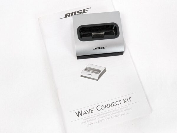 Bose Wave Connect Kit for iPod 30-Pin Docking Base P/N 347759-0010 Silver Black