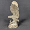 Vintage Silver Plated Eagle Figurine Mid-Century Desk Decor Detailed Feathers