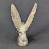 Vintage Silver Plated Eagle Figurine Mid-Century Desk Decor Detailed Feathers