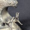 Vintage Silver Plated Eagle Figurine Mid-Century Desk Decor Detailed Feathers