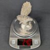 Vintage Silver Plated Eagle Figurine Mid-Century Desk Decor Detailed Feathers