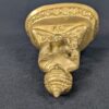 Small Brass Buddha Figurine Solid Cast Metal Lotus Base Bhumisparsha Mudra 2.5in