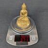 Small Brass Buddha Figurine Solid Cast Metal Lotus Base Bhumisparsha Mudra 2.5in