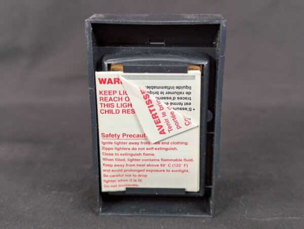 10-342.jpg 2001 Zippo Windproof Lighter Brushed Brass Marlboro Promotional Case Unfired