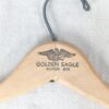 10-3438.jpg Vintage Wooden Clothes Hanger Golden Eagle Motor Inn Branded Hotel Collectible
