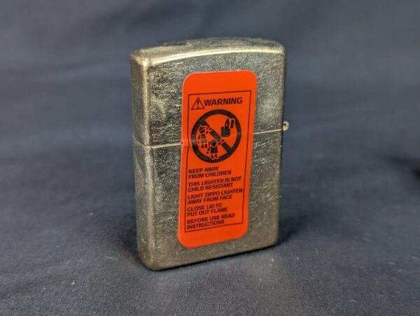 10-345.jpg 2001 Zippo Windproof Lighter Brushed Brass Marlboro Promotional Case Unfired