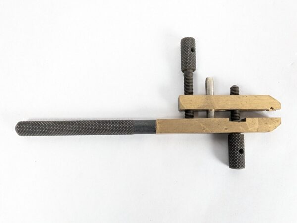 10-3472.jpg Vintage Japanese Brass Machinist Tool Set Butterfly Logo Clamps Vise Precision