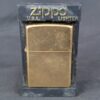 2002 Zippo Windproof Lighter Solid Brass Finish Marlboro Display Case Collector