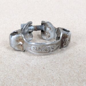 Vintage SunTour Bicycle Down Tube Shifter Clamp Chrome Steel Mounting Hardware