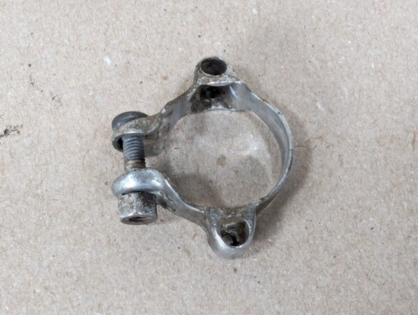 Vintage SunTour Bicycle Down Tube Shifter Clamp Chrome Steel Mounting Hardware