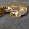 2002 Zippo Windproof Lighter Solid Brass Finish Marlboro Display Case Collector