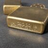 2002 Zippo Windproof Lighter Solid Brass Finish Marlboro Display Case Collector