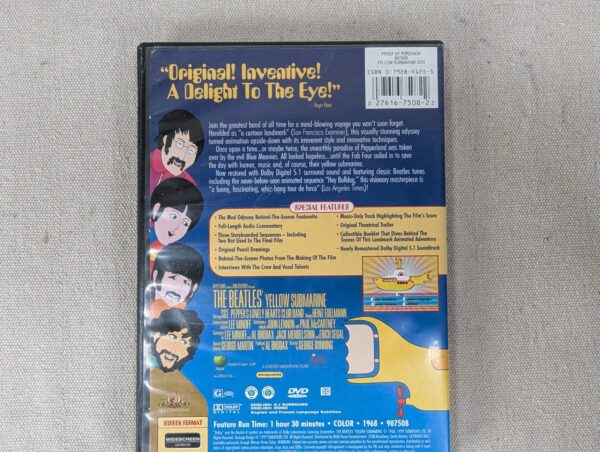 The Beatles Yellow Submarine 1999 MGM DVD Widescreen Edition Music Film Classic