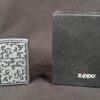Zippo Windproof Lighter High Polish Chrome Ornate Scrollwork Emblem 2003 Vintage