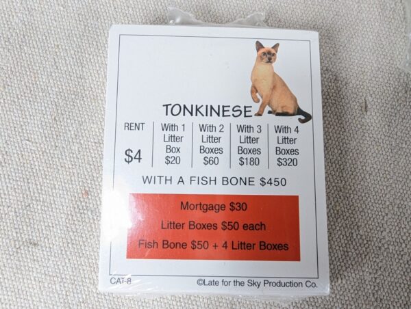Late for the Sky Cat-Opoly Board Game Replacement Parts Cards Tokens Dice Set