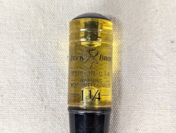 Buck Bros. 1-1/4 Inch Wood Chisel Amber Plastic Handle Made in USA Tool Vintage