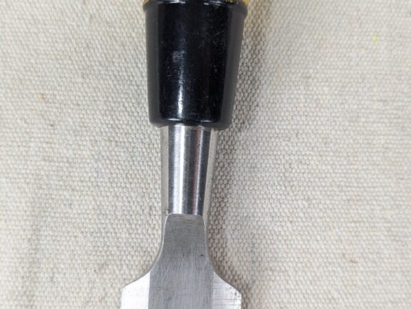 Buck Bros. 1-1/4 Inch Wood Chisel Amber Plastic Handle Made in USA Tool Vintage